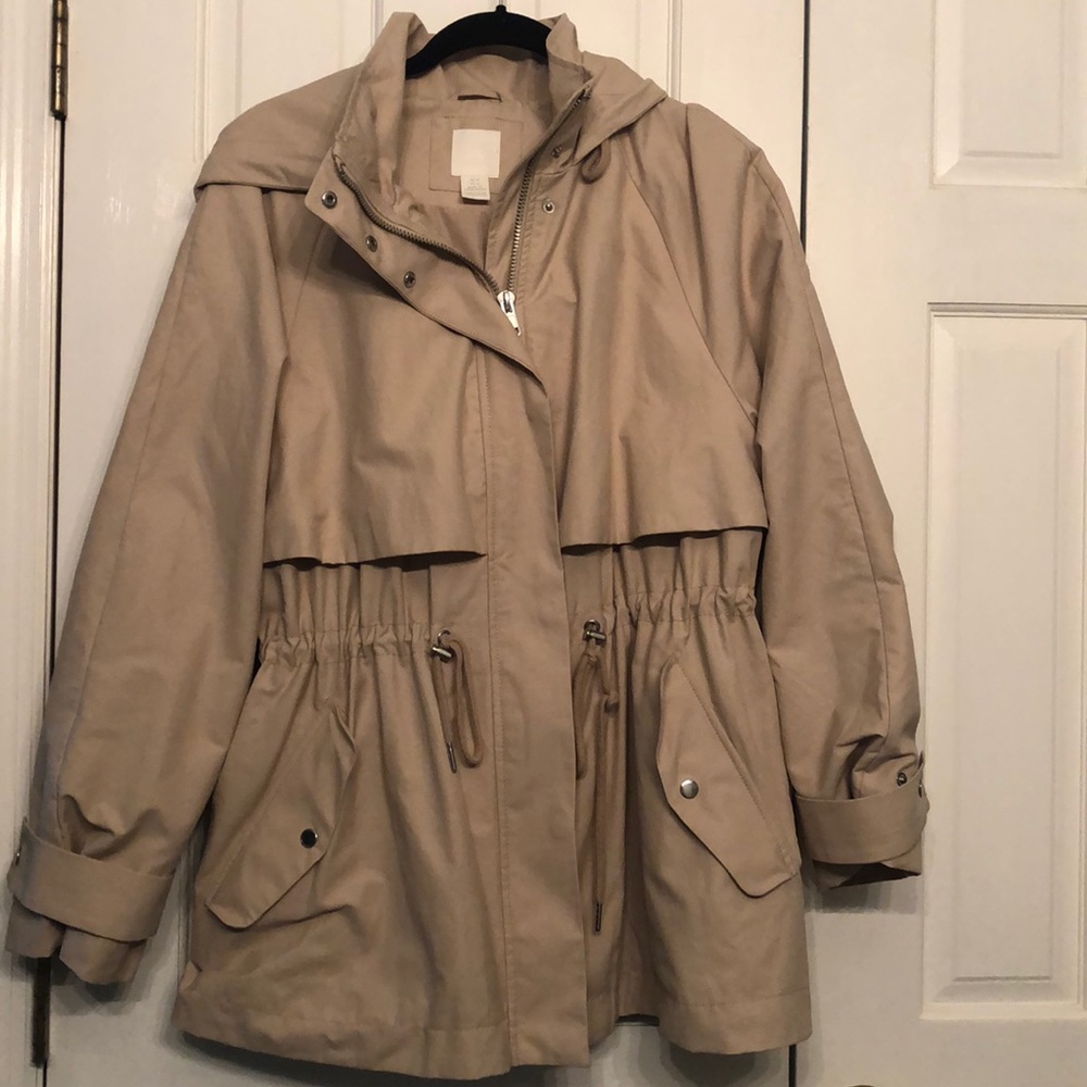 Worn once! H & M raincoat